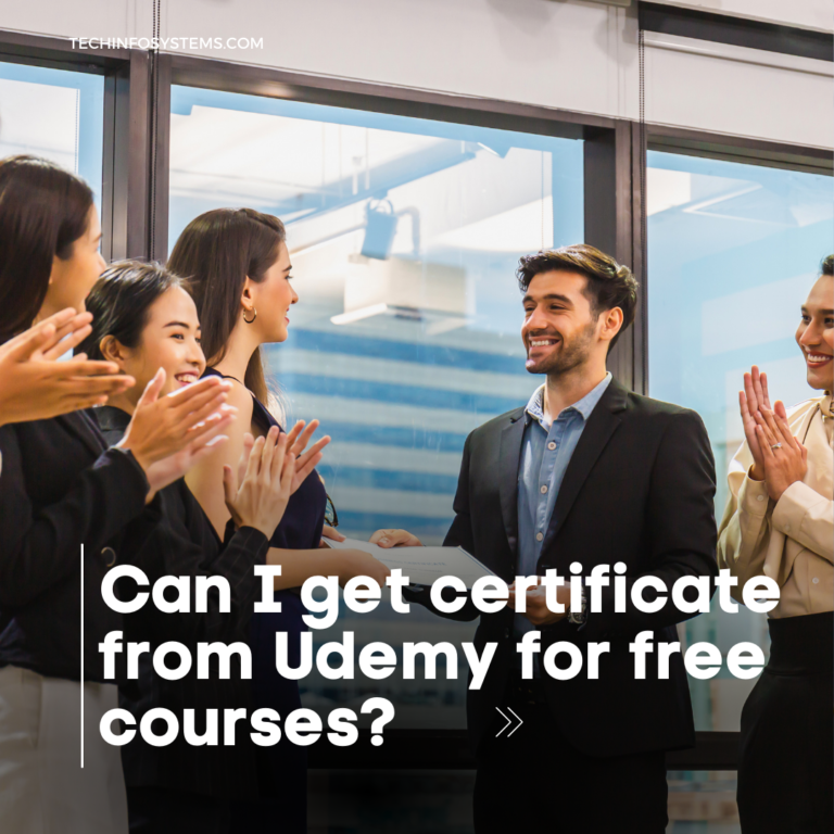 Can I get certificate from Udemy for free courses?