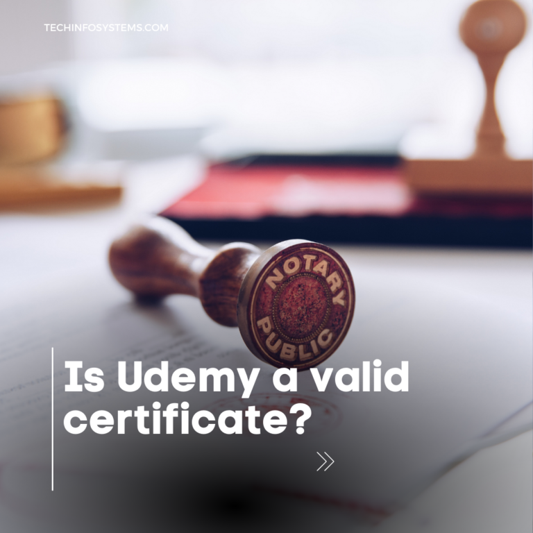 Is Udemy a valid certificate?